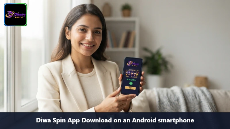 Diwa Spin App Download on an Android smartphone