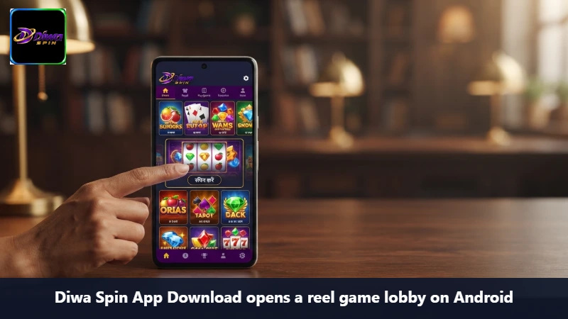 Diwa Spin App Download opens a reel game lobby on Android